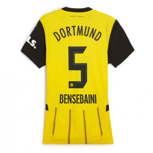 Dres Borussia Dortmund Ramy Bensebaini #5 Domaci za Žensko 2024-25 Kratak Rukav